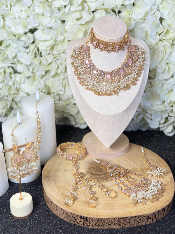 ZILLEY | 2-piece Bridal set in Baby-pink/Gold