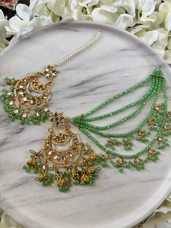 ALEIYAH| Tikka set in mint green