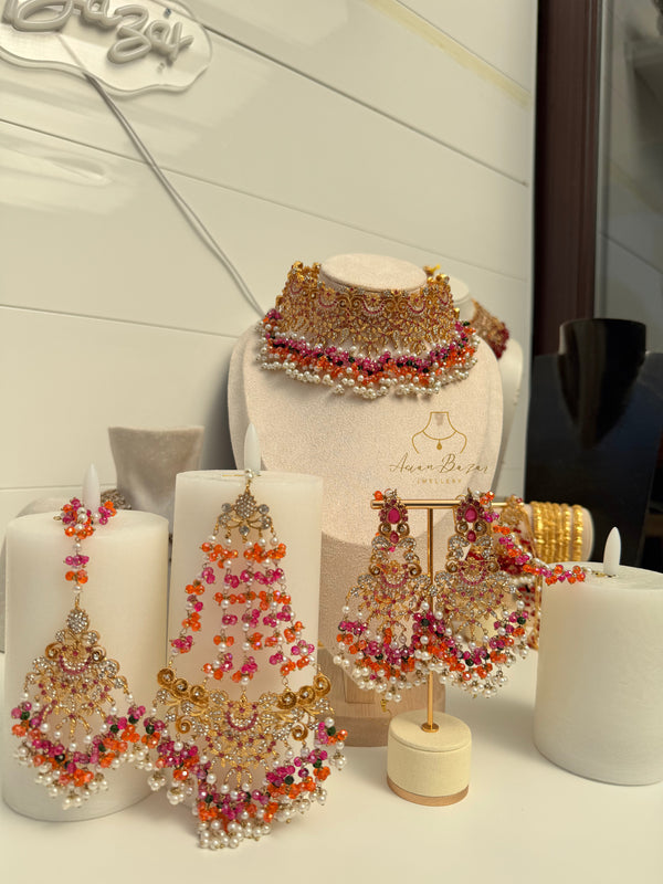 ALEEMA | Bridal set in orange/multi