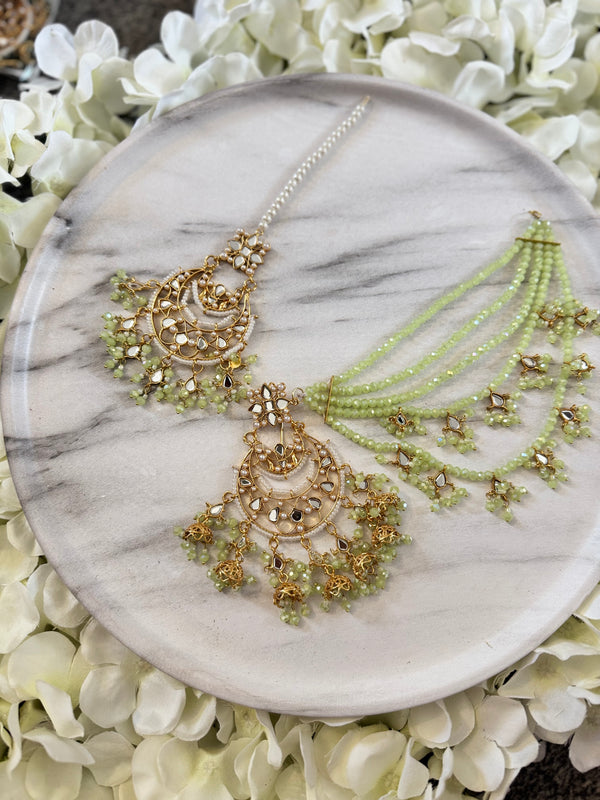 ALEIYAH| Tikka set in light mint