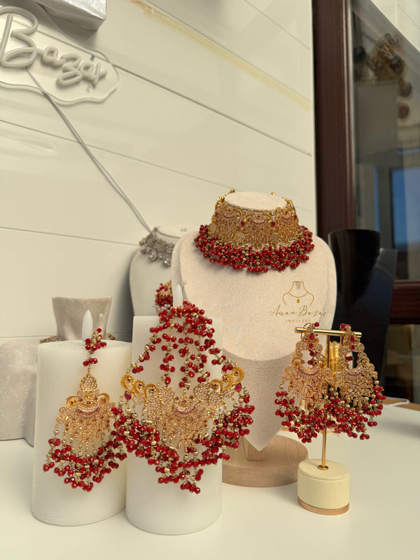 ALEEMA | Bridal set in maroon