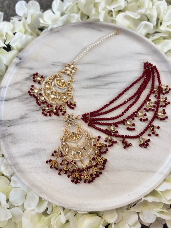 ALEIYAH| Tikka set in maroon