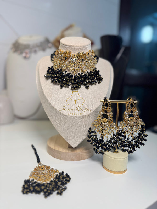 MEHRUNNISA in black| Choker set