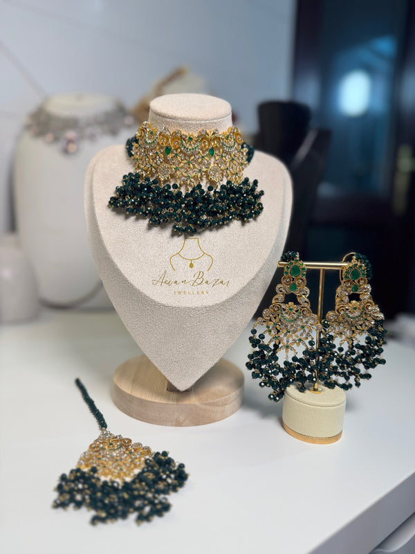 MEHRUNISSA in green| Choker set