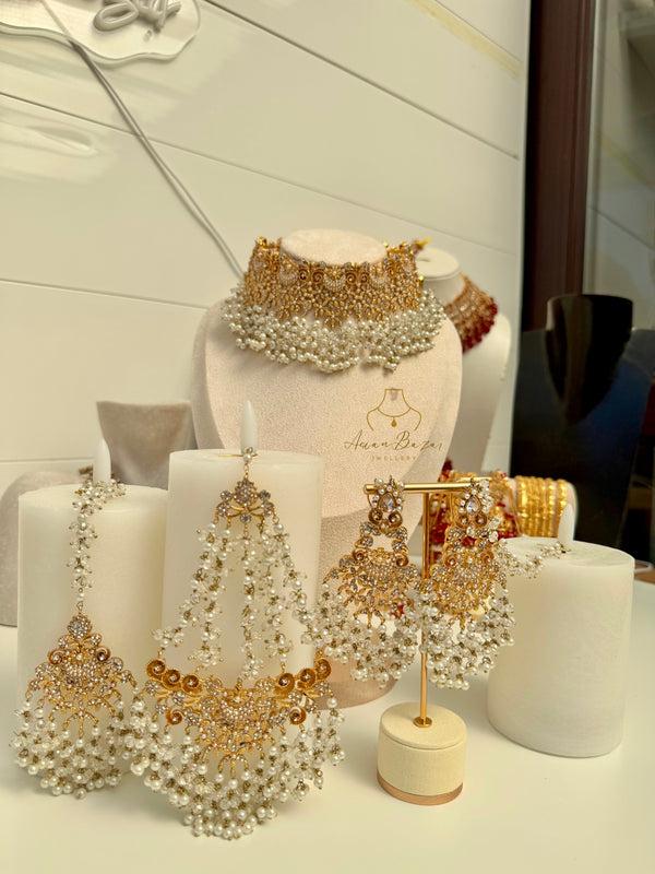 ALEEMA - Bridal Set in white and gold