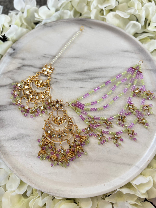 ALEIYAH| Tikka set in lilac and  mint