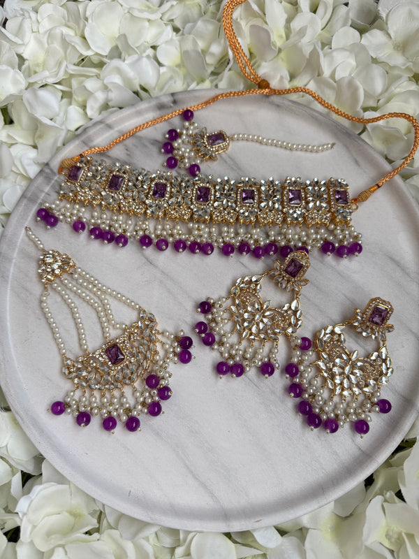 AYEZAL| Semi-bridal set in purple